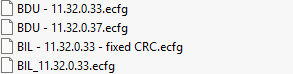 BIL ecfg files